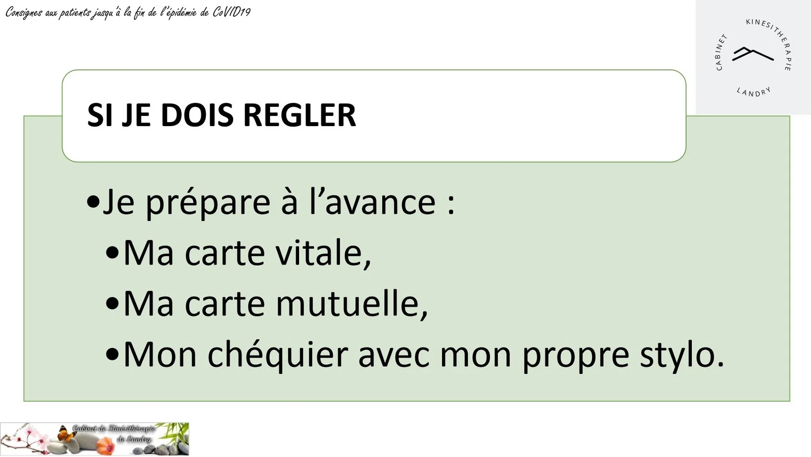 Consignes d'hygiène à respecter